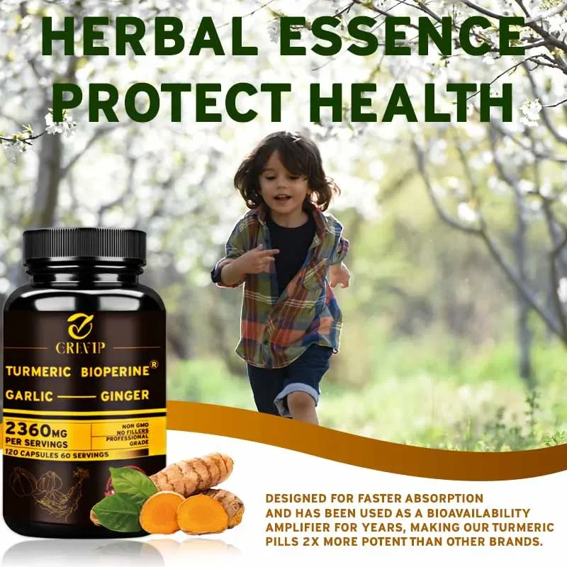Turmeric Curcumin Capsule - مكمل زنجبيل الكركم 4 في 1
