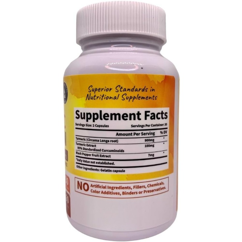مكمل غذائي طبيعي من الكركم وال - مراجعة Turmeric Curcumin Capsule وسعره